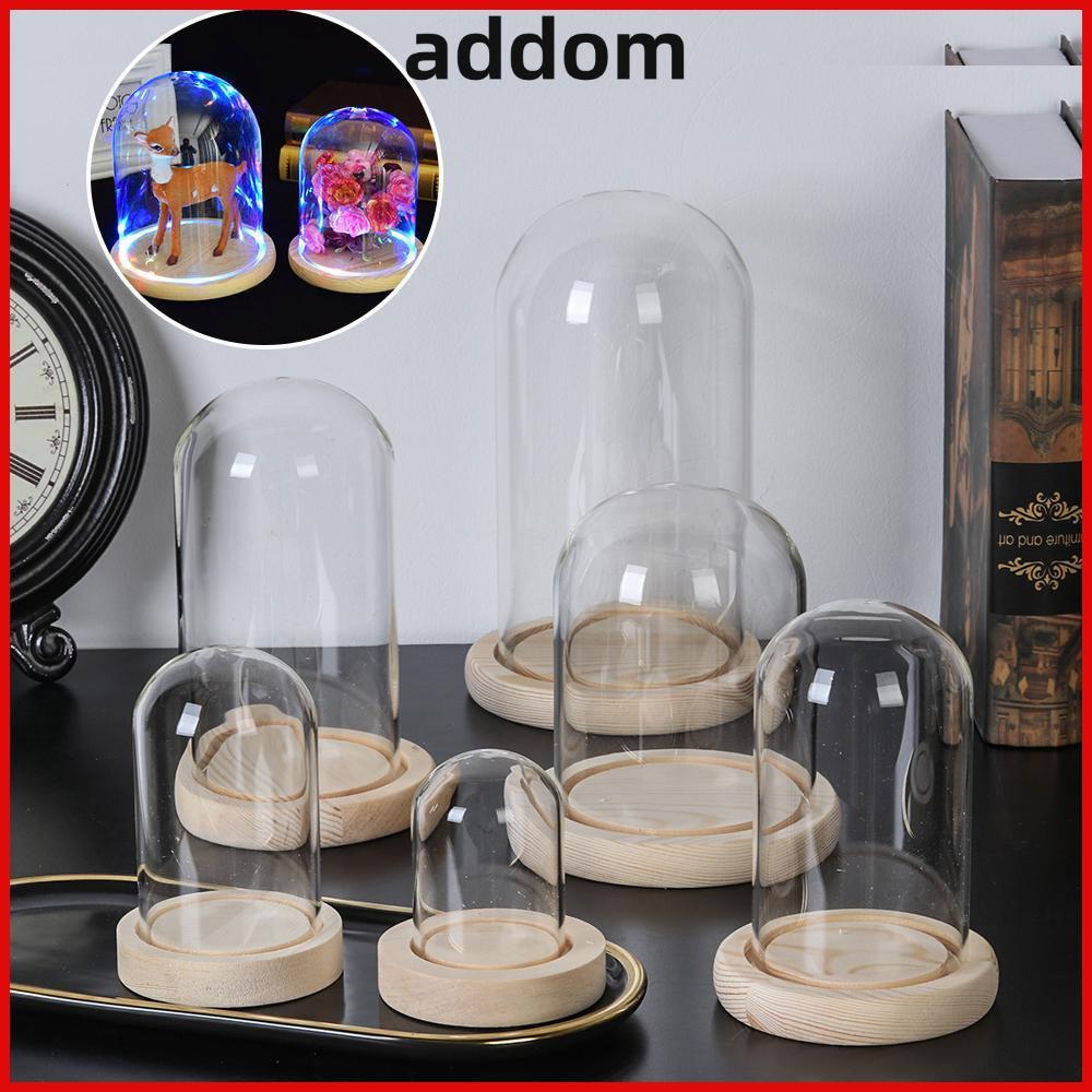 ADDOM แก้ว Clche พืช Fairy ไฟ Terrarium ขวดโปร่งใส Jar ดอกไม้กล่องเก็บ