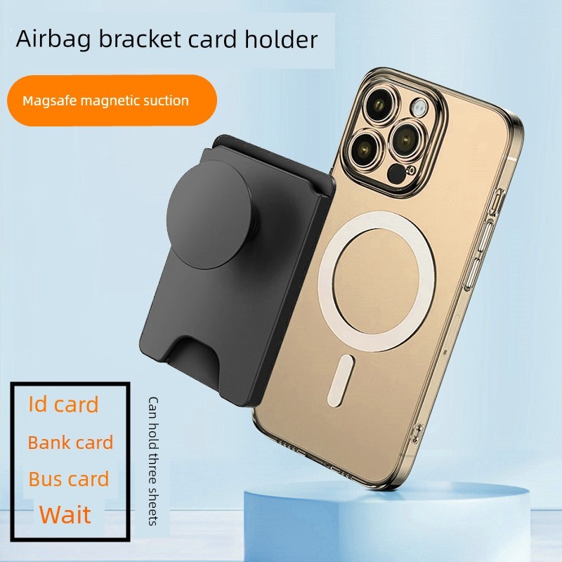 true money wallet magsafe wallet ผู้ถือบัตรแม่เหล็กผู้ถือถุงลมนิรภัยมัลติฟังก์ชั่กรณีโทรศัพท์กลับสติ
