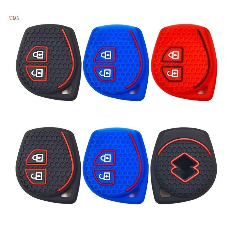 Shas Daily Carry Remote Key Cover สําหรับ SX4 Two Button Key Shells Silicone Full Wrap Case พร้อม Cl