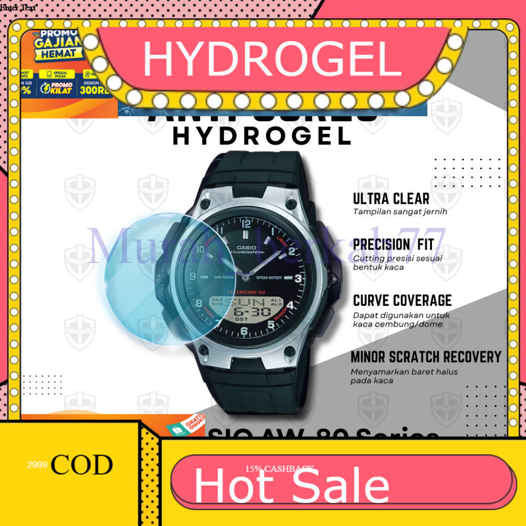 HYDROGEL ไฮโดรเจลป้องกันรอยขีดข่วนสําหรับ Casio AW80 AW82 AW 80