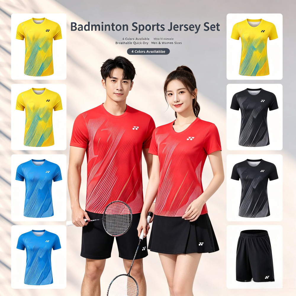 Outdoor‐Ready Multi-Sport Athletic Outfit – Multi-Sport Unisex Badminton Outfit 4085, Breathable Gea