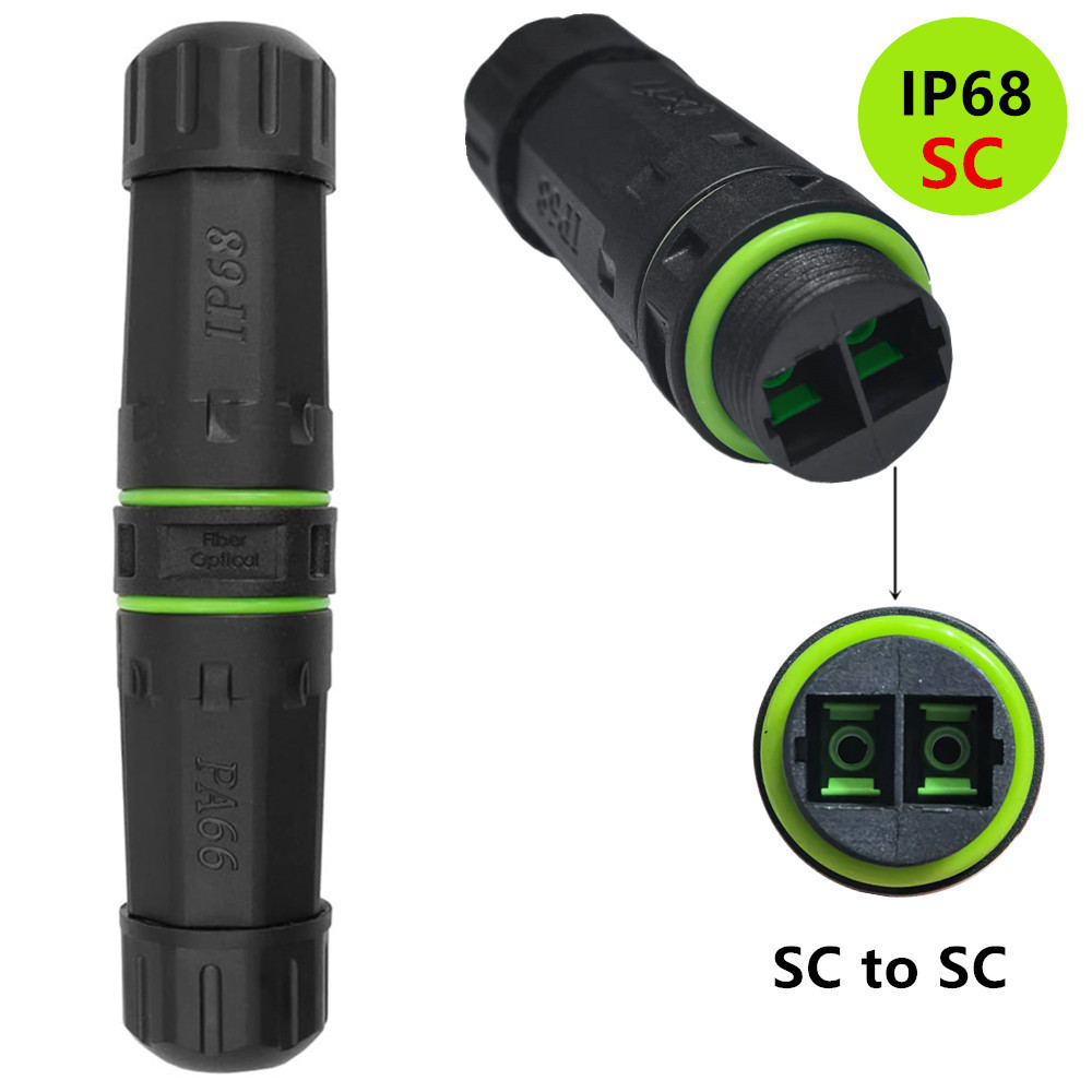 IP68 SC Fiber Optical Waterproof Coupler, IP68 SC to SC Duplex Fiber Optic Cable Adapter ขั้วต่อกันน