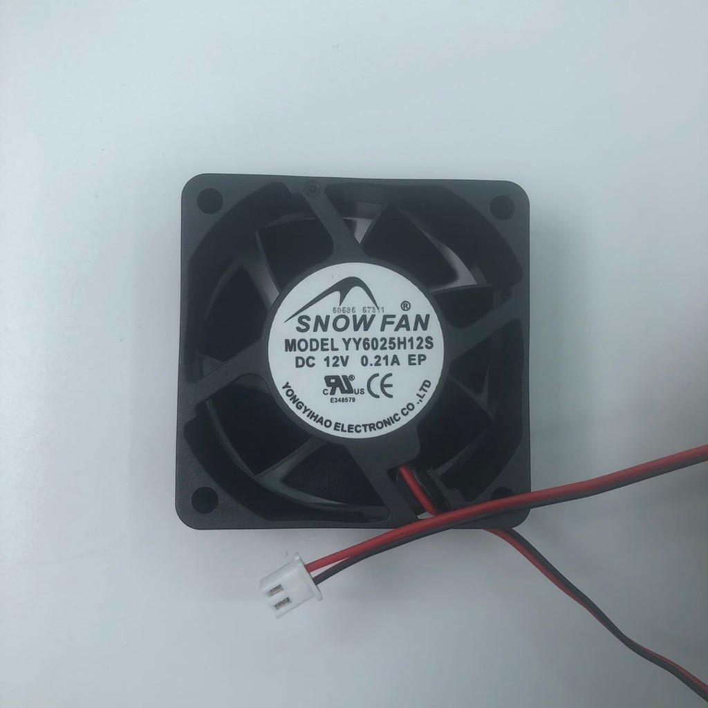 SNOWFAN YY6025H12S 12v 0.21 6025 6CM ตู้ไฟพัดลมระบายความร้อนแชสซี