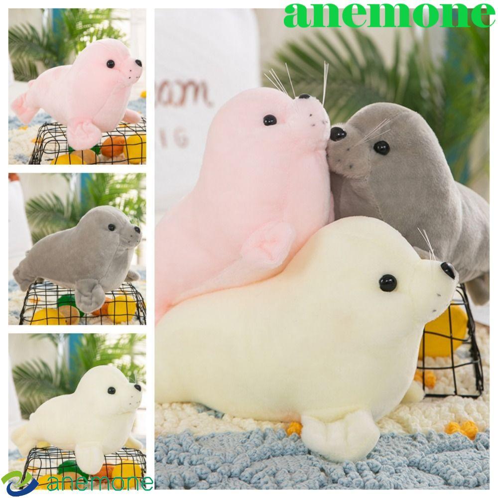 ANEMONE Seal Plush ตุ๊กตาของเล่น, Fluffy Soft Seal ตุ๊กตาตุ๊กตา,แฟชั่น Plushy Comfy สัตว์หมอน Sea Li