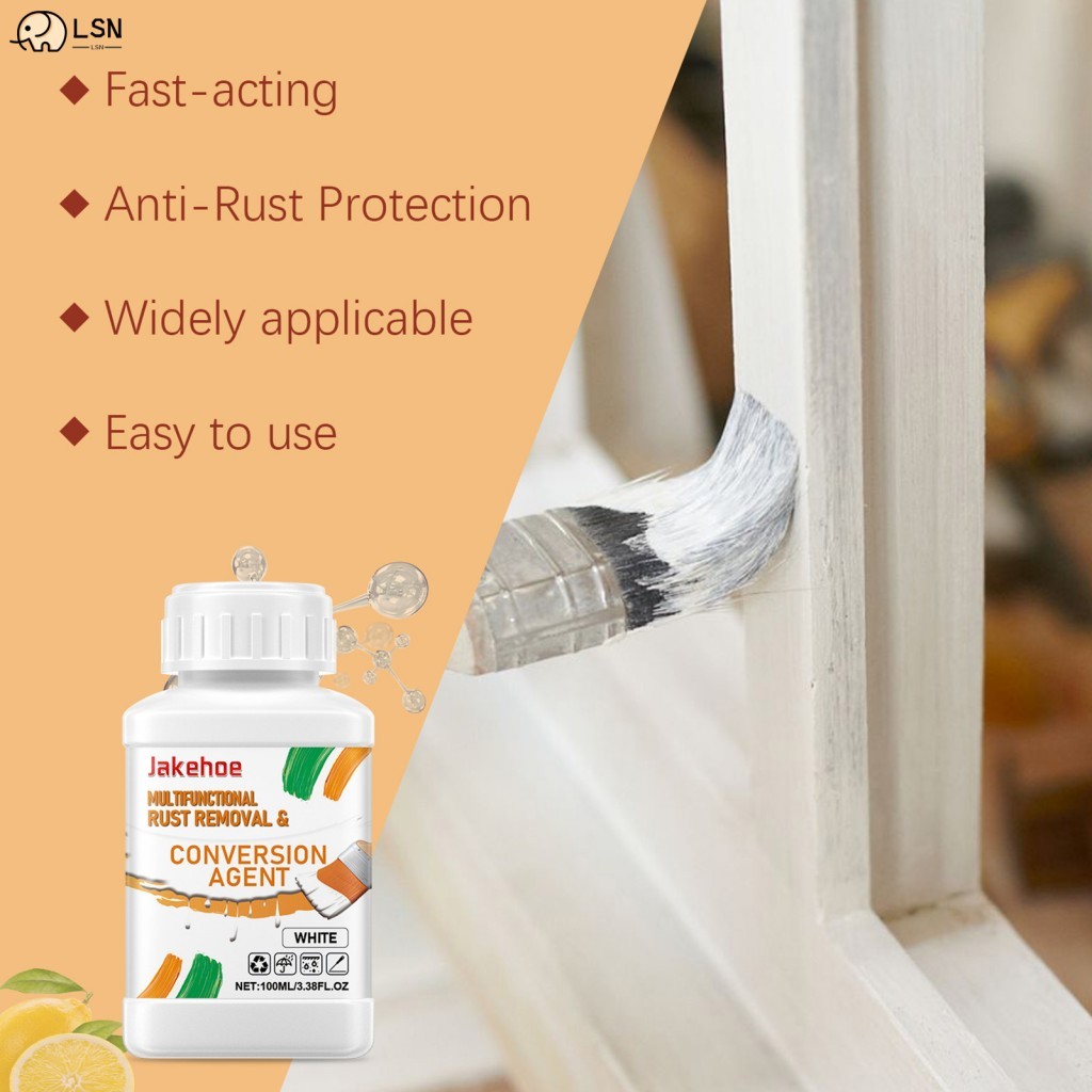Rust Converter 100ML Multi-Functional Metal Cleaner สําหรับประตูเหล็กเครื่องมือ Anti-Rust Treatment 