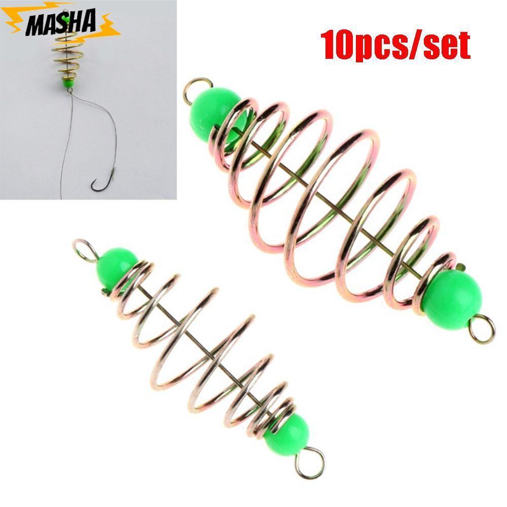 10 ชิ้น/เซ็ตสแตนเลส Feeder Hot Method Leader Spring Lure