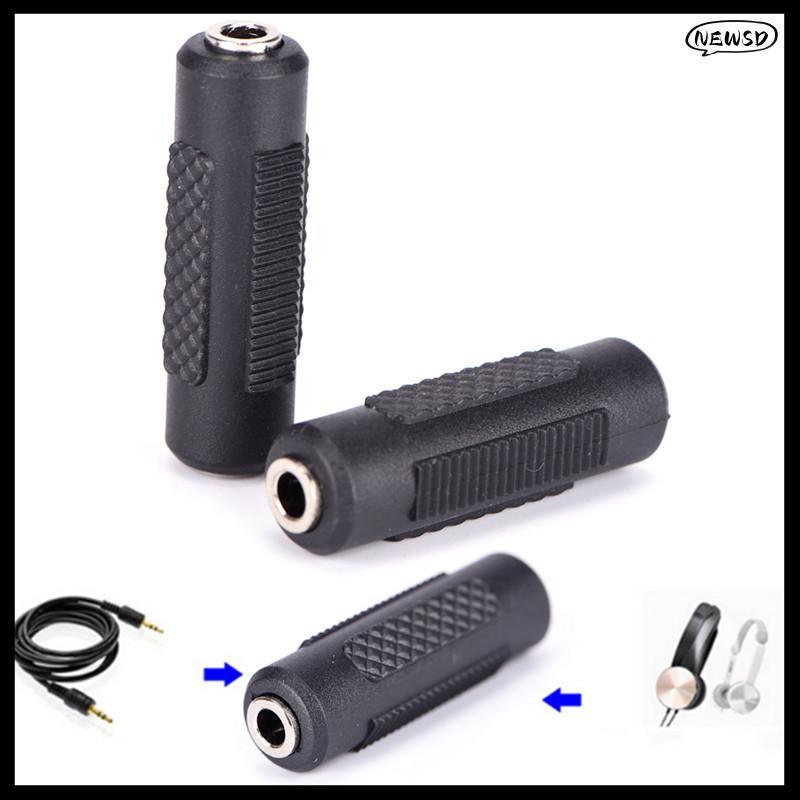 NEWSD สเตอริโอ 3.5 มม. aux หญิงเป็นหญิงตัวแปลงเสียงอะแดปเตอร์ coupler ขั้วต่อ DDC