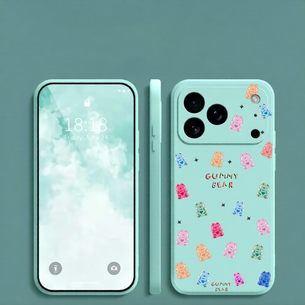 เคสโทรศัพท์ลายหมีขนมหวานสีรุ้งเต็มจอ สําหรับ Xiaomi 17U 17T Pro 15U 15 14U 14 Pro 13 Pro 12 11U CIVI