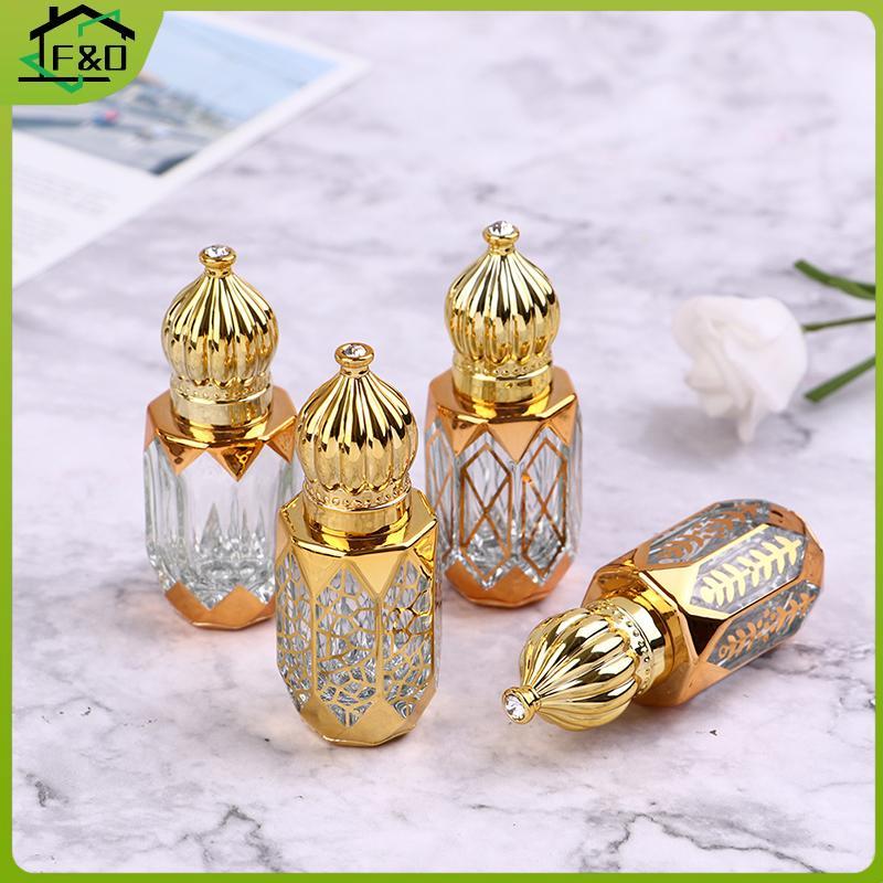 F&O 6ml Golden Refillable Perfume Bottles ขวดโรลออนแก้ว