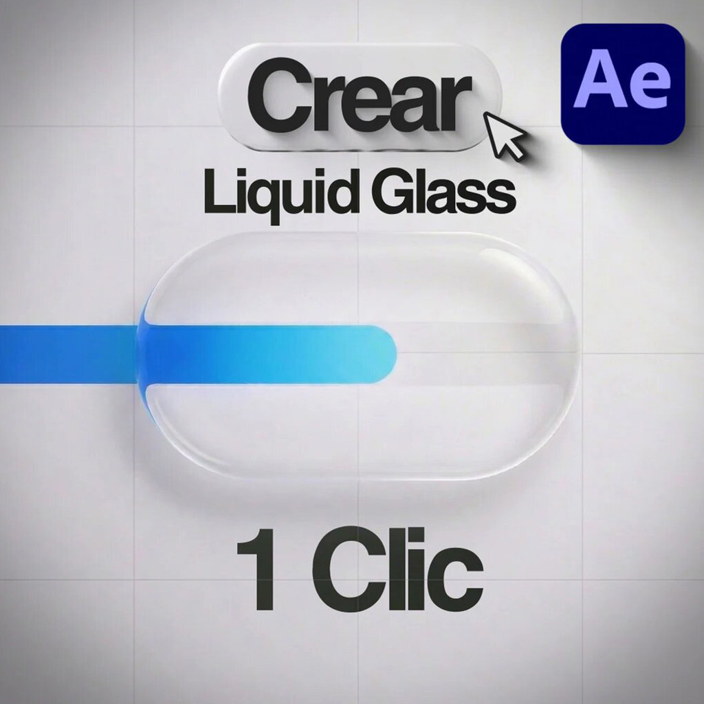 AE Plug-In: One-Button Liquid Glass UI Interface เทคนิคพิเศษ ClashiVFX – Liquid Glass