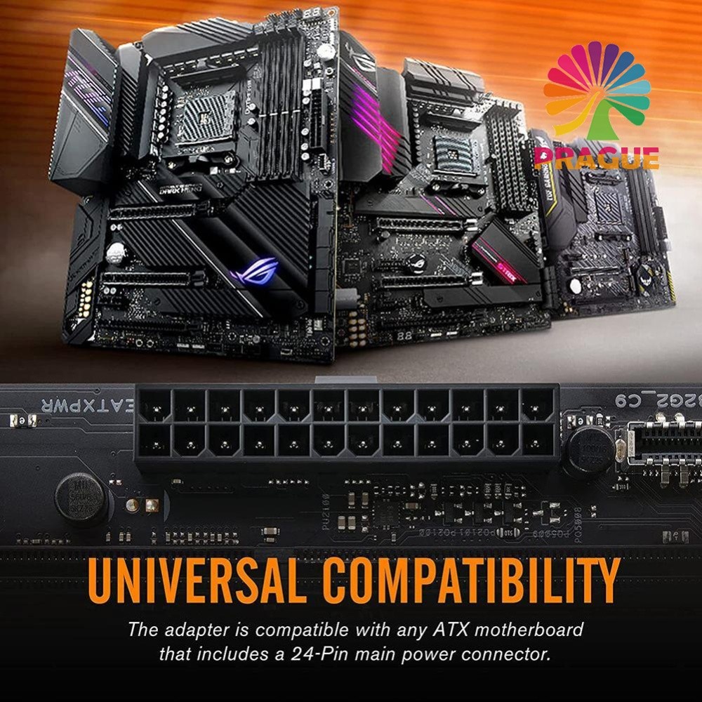 ATX 24Pin 90° ขั้วต่อสายไฟ ARGB 5V 3 พินสําหรับคอมพิวเตอร์