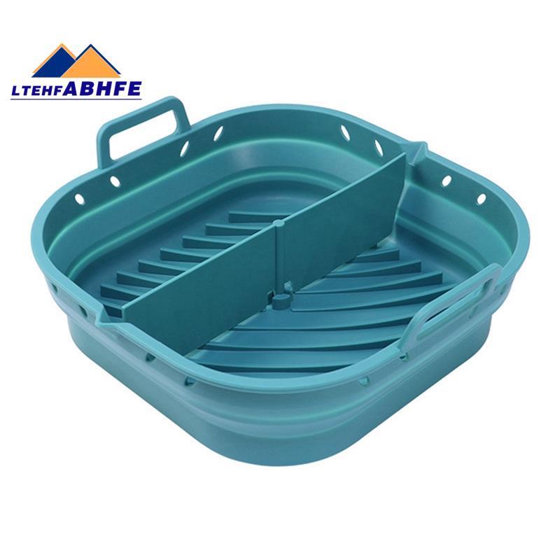[ขายร้อนL]Air Fryerแผ่นซิลิโคนถาดอบสแควร์Reusable Air Fryerอุปกรณ์ทําอาหารพับได้8.5in Airfryerเครื่อ