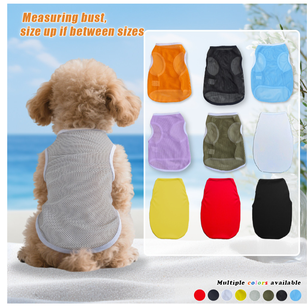 เสื้อสัตว์เลี้ยงสีทึบเหมาะสําหรับทั้งแมวและสุนัขระบายอากาศและสามารถพิมพ์ด้วยการพิมพ์การถ่ายเทความร้อน