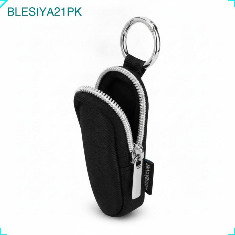 [blesiya21pk] Hook Design Metal Loop Black Zip Pouch Zippered Storage Pouch Zipper Bag น้ําหนักเบา