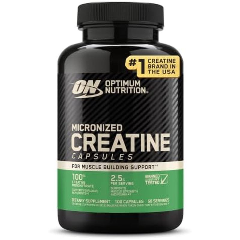 Optimum Nutrition Micronized Creatine Monohydrate Capsules, 100 Ct