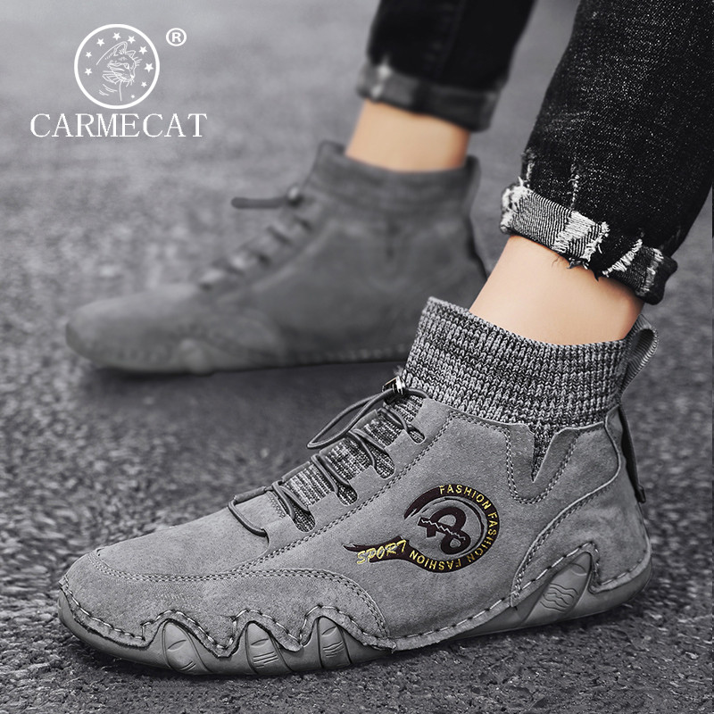 CARME CAT Official Flagship Store 2025 สไตล์ใหม่ Martin Boots ผู้ชาย All-Match High-Top Casual รองเท