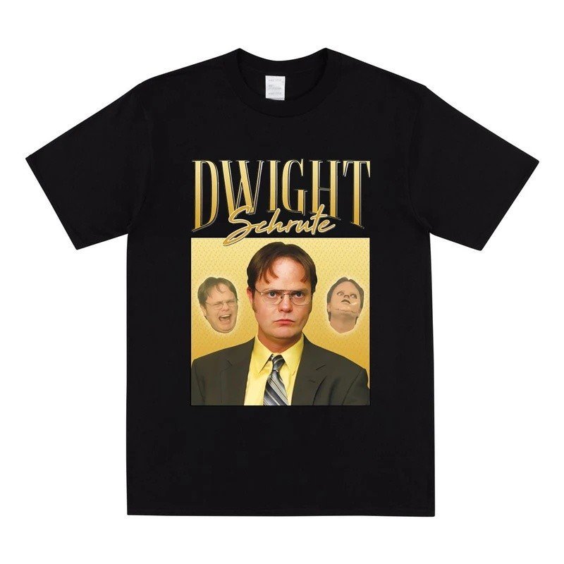ทีวีแสดงสํานักงานเสื้อยืด Dwight Schrute เสื้อตลก Dwight Schrute Michael Scott Homage Tees แฟนของขวั