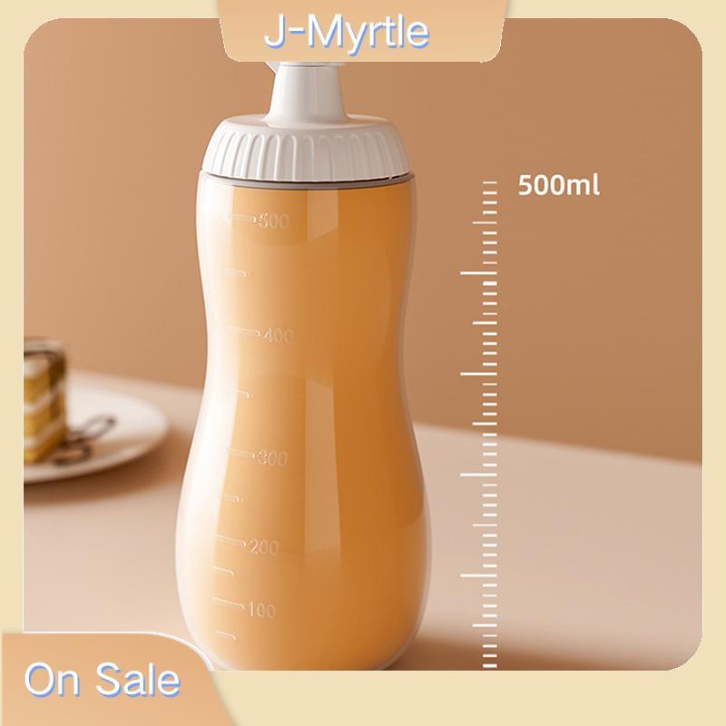 J-Myrtle 500ML ขนาดใหญ่บีบขวดเครื่องปรุงรสหัวฉีดซอสมะเขือเทศบาร์บีคิวซอสน้ํามันมะกอกขวด Dispenser บี
