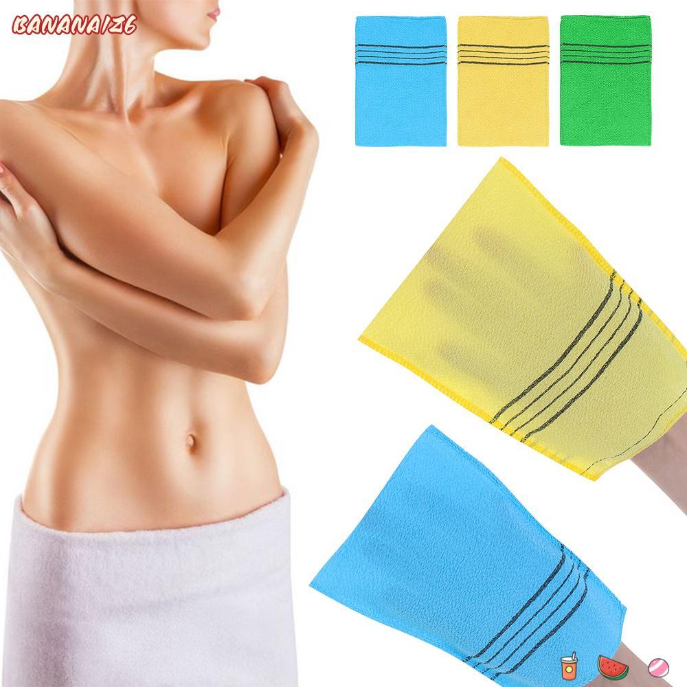 BANANA1Z6 1/3/5/10 pcs Exfoliating ผ้าเช็ดตัวนวด Extreme Comfort Body Rub ทําความสะอาดเหนียวไฟเบอร์อ