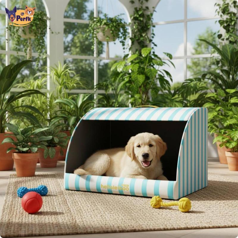Perfk Cooling Pet House ผ้า Oxford Cooling Pet Shelter Enclosed การระบายอากาศเต็มรูปแบบ