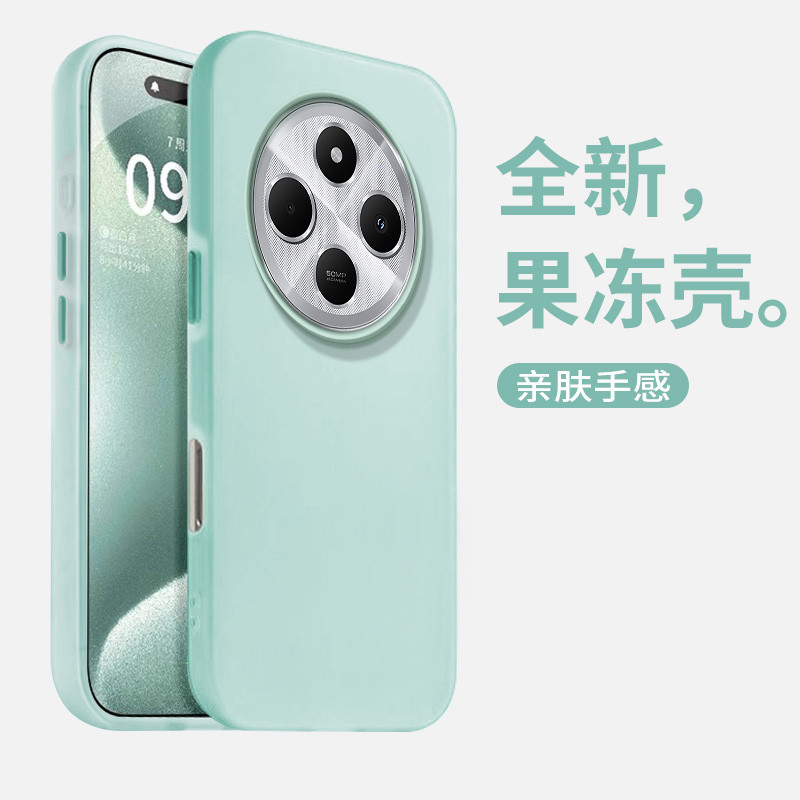 สีทึบRedmi 14Rเคสโทรศัพท์สไตล์ใหม่Redmi 14C Simple Redmi 13Cโปร่งใสรวมทุกอย่างซิลิโคนRedmi 13Rพรีเมี