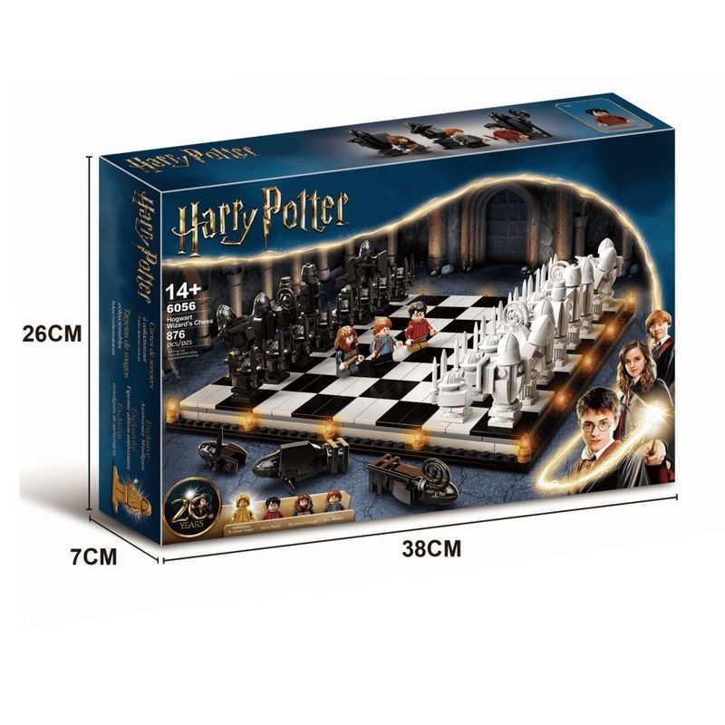 บล็อกตัวต่อที่เข้ากันได้ 76392 Wizard Checkerboard Harry Potter Hogwarts Chess ประกอบของเล่น
