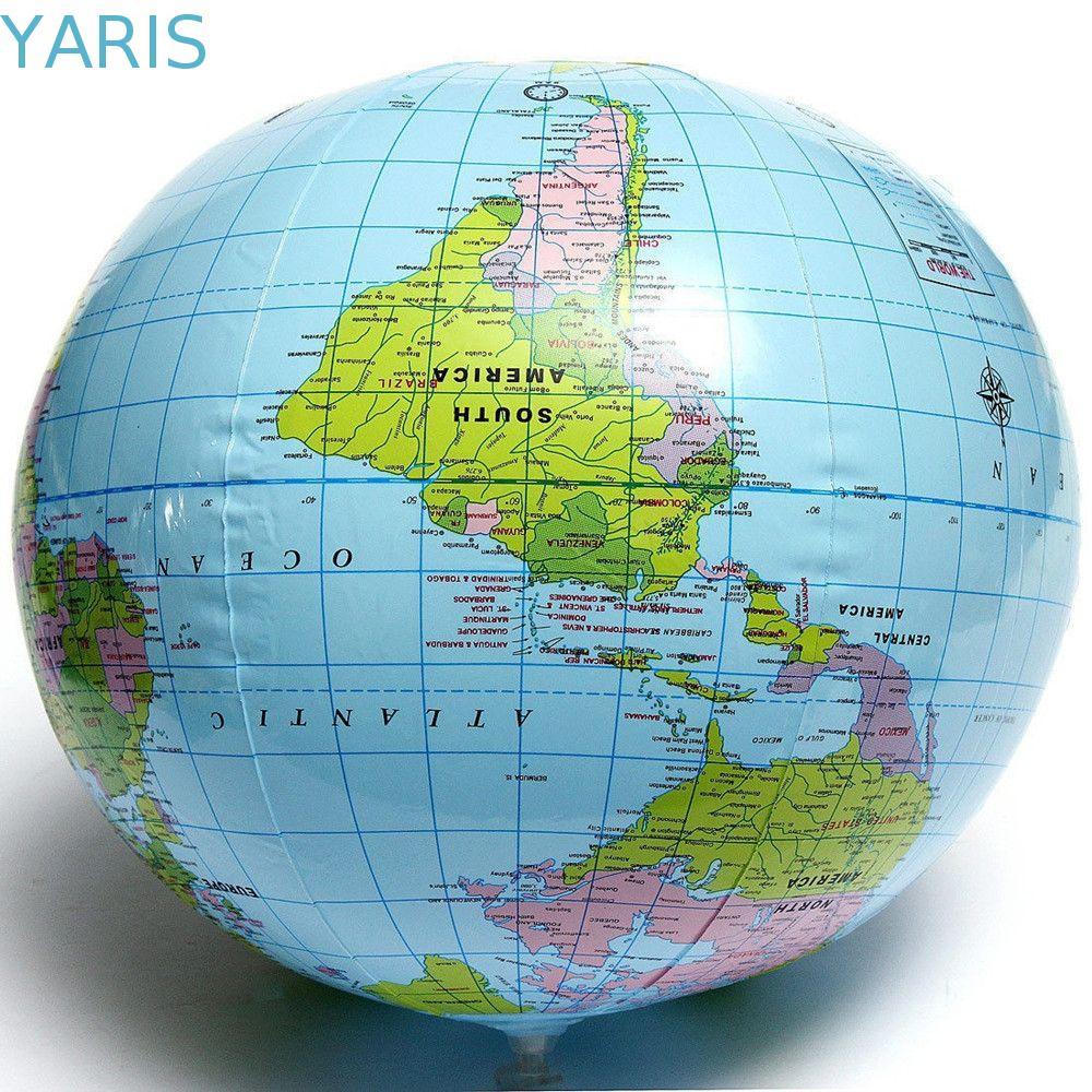 YARIS Globe English Earth Gift Beach Ball PVC การศึกษา 16 นิ้ว 40 ซม. แผนที่โลก