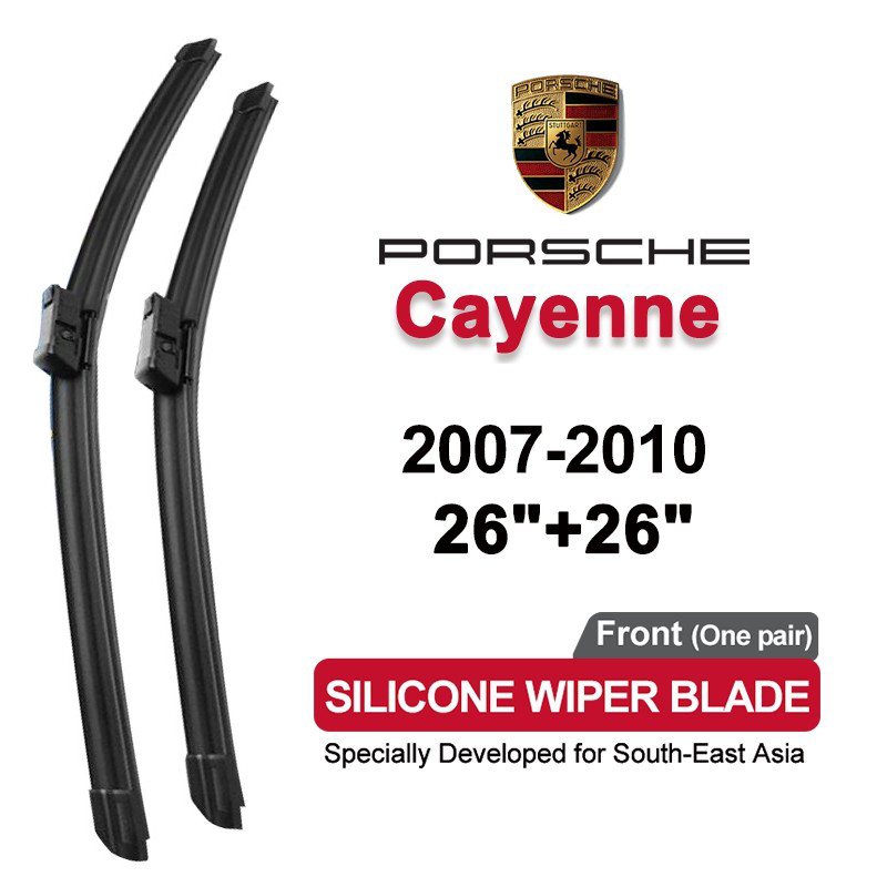 ที่ปัดน้ำฝนรถยนต์ซิลิโคน Porsche Cayenne (957/9PA) 2007-2010 2009 2008 ชุดใบปัดน้ำฝนกระจกหน้า 26/26 