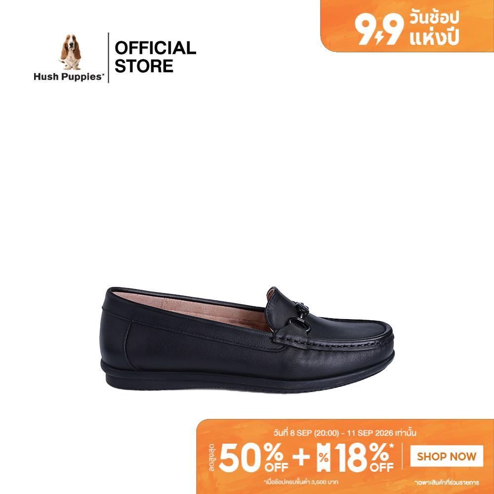 Hush Puppies รองเท้าผู้หญิง รุ่น HP 8WCFI1615A - สีดำ (รองเท้าลำลองหนังแท้ แบบสวม)