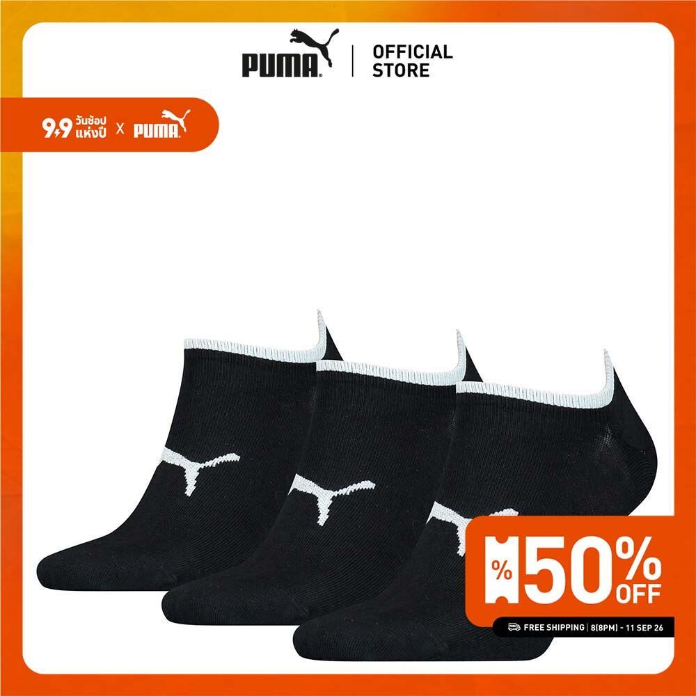 PUMA Various PUMA Unisex No Show Socks (3-Pack) สีดำ - 94767201