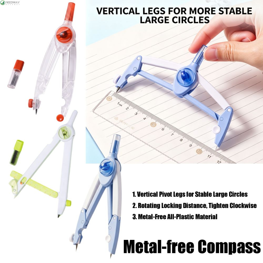 NEEDWAY เข็มทิศที่ไม่ใช่โลหะ, Digital Radius Display Drafting Drawing Zero-metal Compass, Profession
