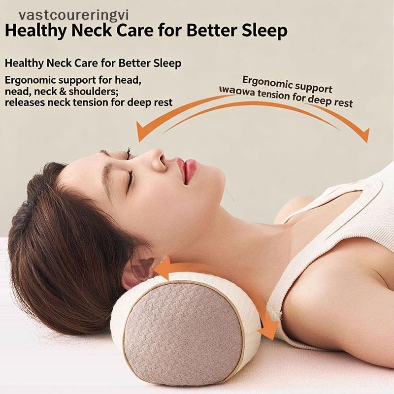 ERV หมอนบัควีททรงกระบอก Breathable Firm กระดูกสันหลังส่วนคอสนับสนุนสําหรับ Ne Pain Relief ด้านข้าง B