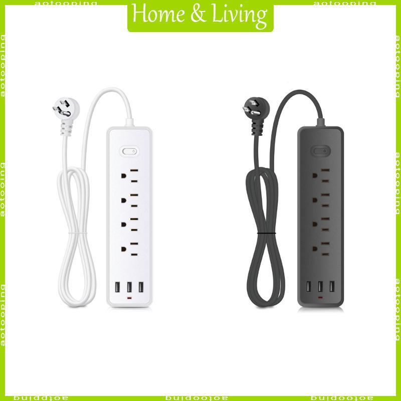 AOTOO Surge Protector Wall Outlet พร้อม 4 ช่องกว้าง 3x พอร์ต USB สําหรับโทรศัพท์