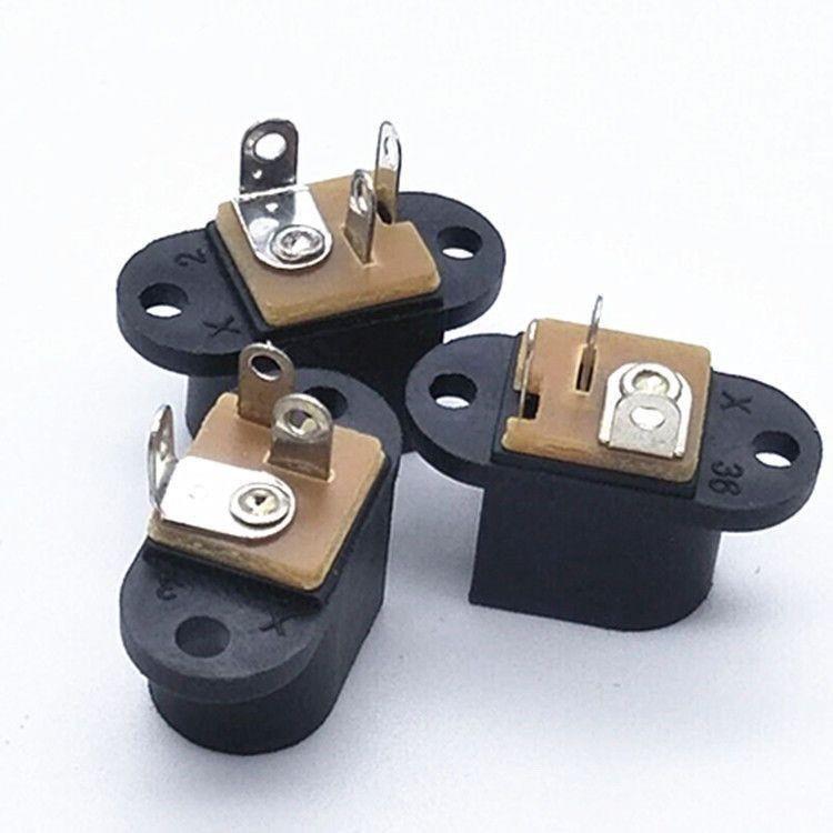 ปลั๊กไฟ DC DC017 5.5 * 2.1 มม.DC-017 พร้อมรูสกรูหู 3 พิน DC อินเทอร์เฟซซ็อกเก็ตหญิง