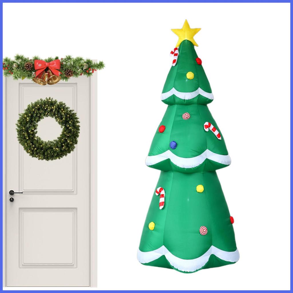 Inflatable Christmas Tree LED Light Inflatable Christmas Tree Garden Decor 9.8ft กลางแจ้ง Blow Ups ว