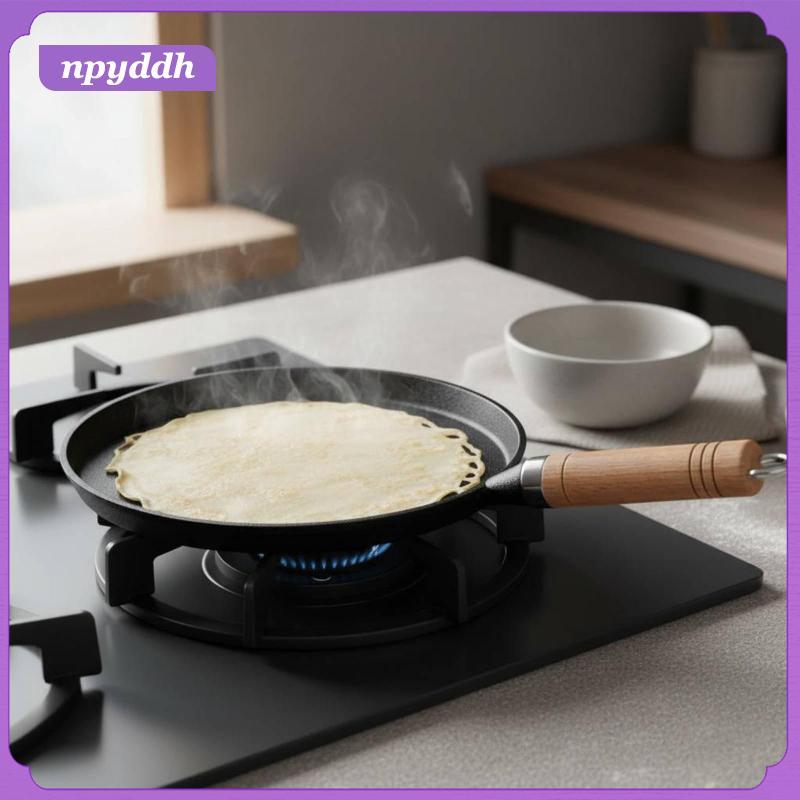 [npyddh] เหล็กหล่อ Skillet ธรรมชาติ Non-Stick ในครัวเรือน Skillet Great Heat Retention เครื่องครัว