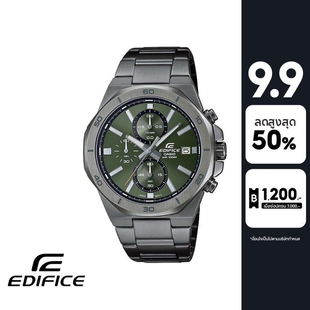 CASIO นาฬิกาข้อมือผู้ชาย EDIFICE รุ่น EFV-640DC-3AVUDF วัสดุสเตนเลสสตีล สีเขียว