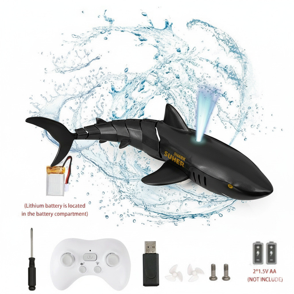 T11 รีโมทคอนโทรล Shark ชาร์จ Bionic ปลาไฟฟ้าฤดูร้อนเด็กเล่นน้ําของเล่น 2026.7.19z0907a4