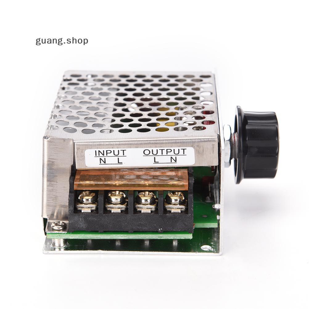 ตัวควบคุมความเร็วมอเตอร์ไฟ4000W 220V AC SCR โมดูลควบคุมแรงดันไฟฟ้าหรี่