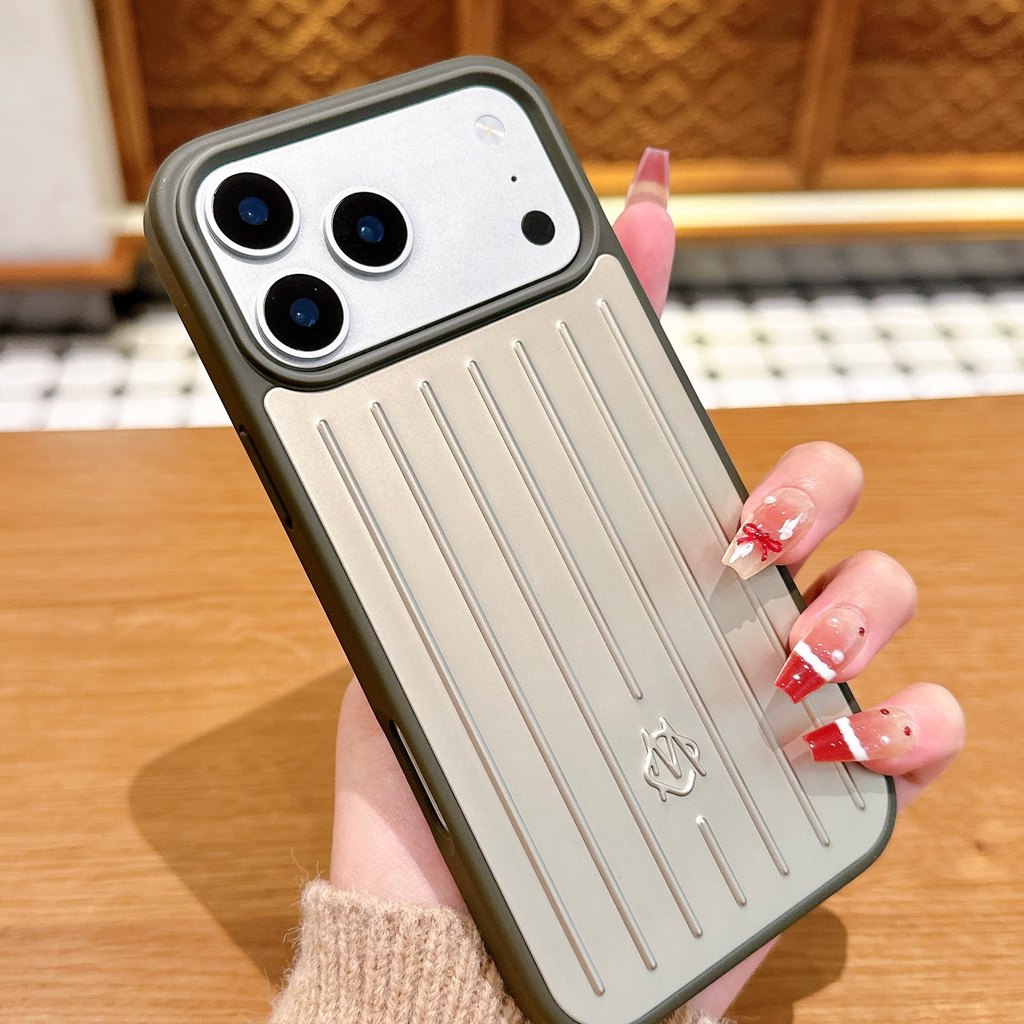 เหมาะสําหรับ RIMOWA 17promax Apple เคสโทรศัพท์แม่เหล็กใหม่บัลเล่ต์สีชมพูอลูมิเนียมแมกนีเซียม RIMOWA 