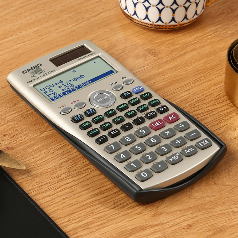 Casio casio casio FC-200V การจัดการการเงิน Professional CMA/FRM การบัญชี CFA ระดับ 12 เครื่องคิดเลขส