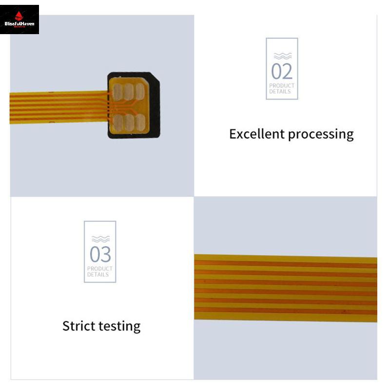 Nano 4FF ซิมการ์ด Converter FPC Extension Cable to Nano 4FF Micro 3FF Standard 2FF Sim Usim การ์ดอะแ