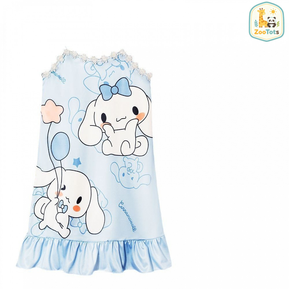 ชุดนอนเดรสเด็กผู้หญิง ผ้านุ่มใส่สบาย ลายน่ารัก ชุดนอนกระโปรงเด็ก พร้อมส่งจากไทย DD