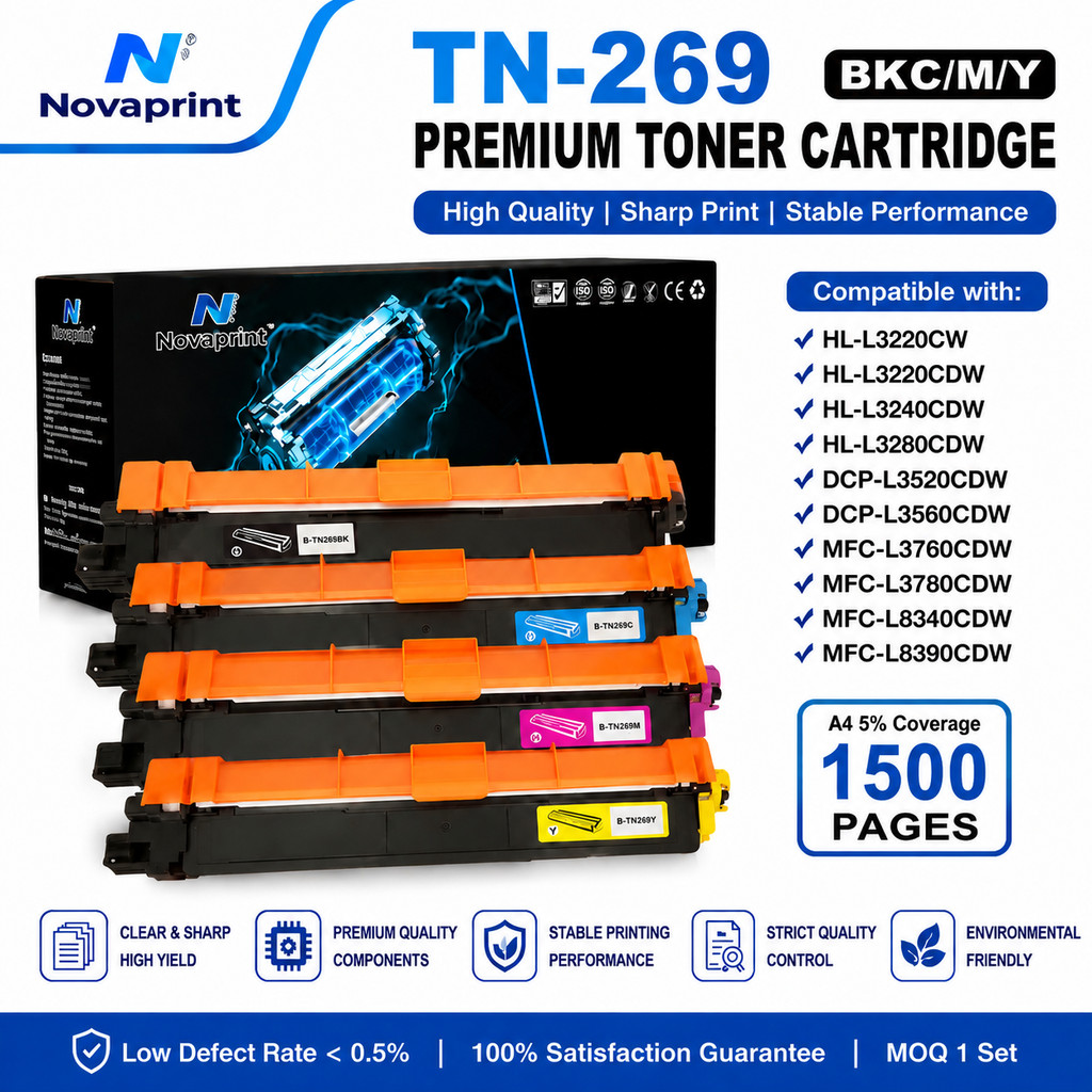ตลับหมึกเทียบเท่า Brother TN269 ดำ/สี ใช้กับ Brother HL-L3220CW L3280CDW DCP-L3560CDW MFC-L3760CDW L