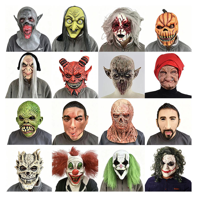 คลังสินค้าพร้อมคนแปลกหน้า 4 Vecna Vecna Latex Luminous Mask Headgear ฮาโลวีน Latex Mask Horror Party
