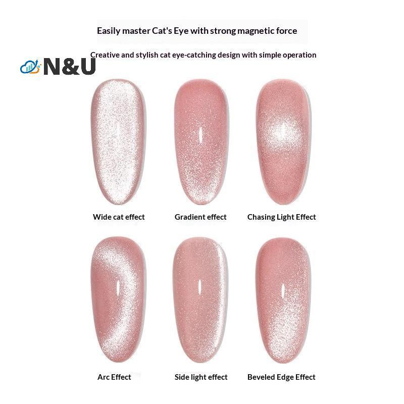 N&U Nail Art Cat Eye Gel ปากกาแม่เหล็ก Strong แบบพกพาแม่เหล็ก 3D เล็บเครื่องมือสําหรับเจลขัดเล็บผู้ท