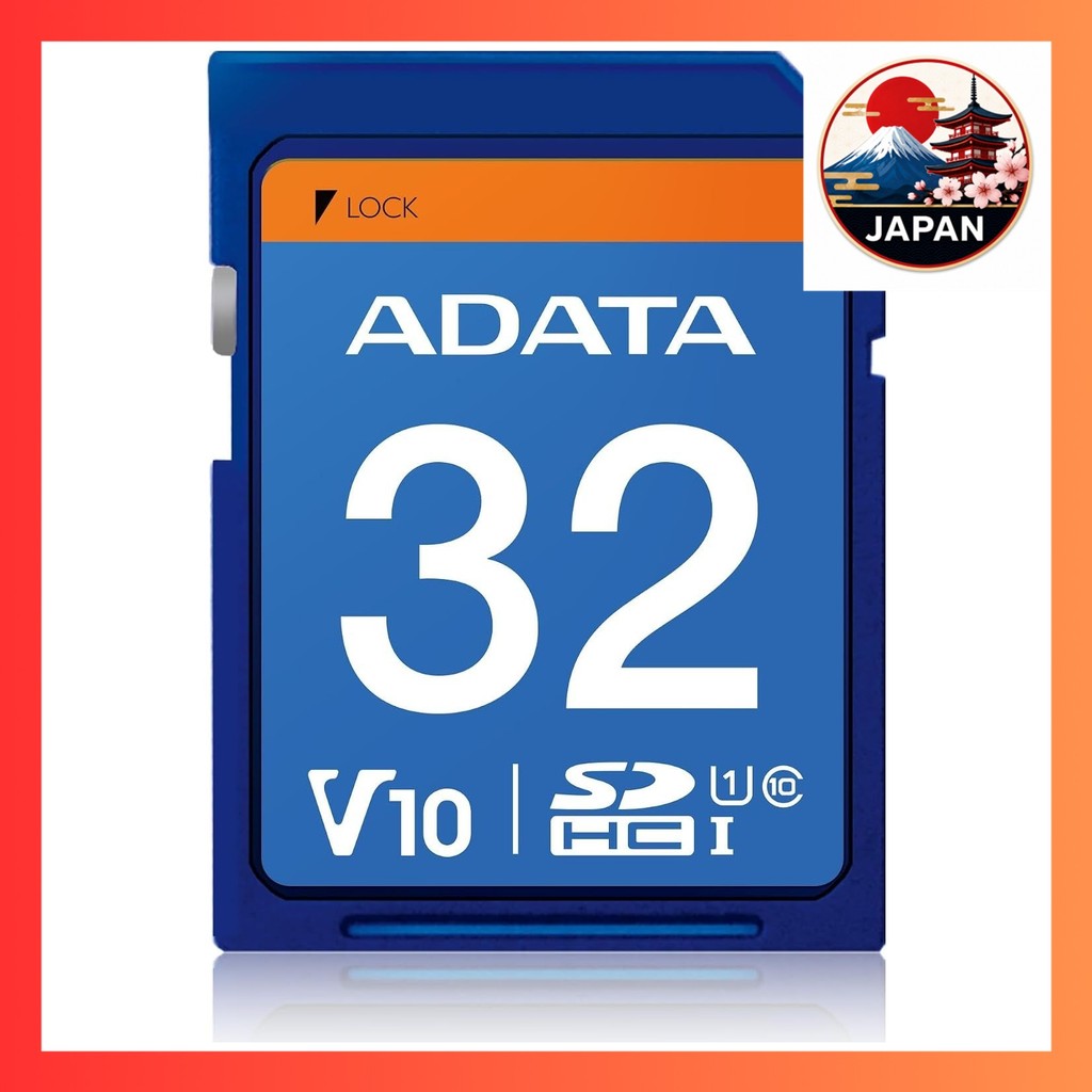 [Directly from Japan]ADATA SD Card 32GB UHS-I Class 10 V10 32GB SD 3.0 High-Speed Read/Write Maximum