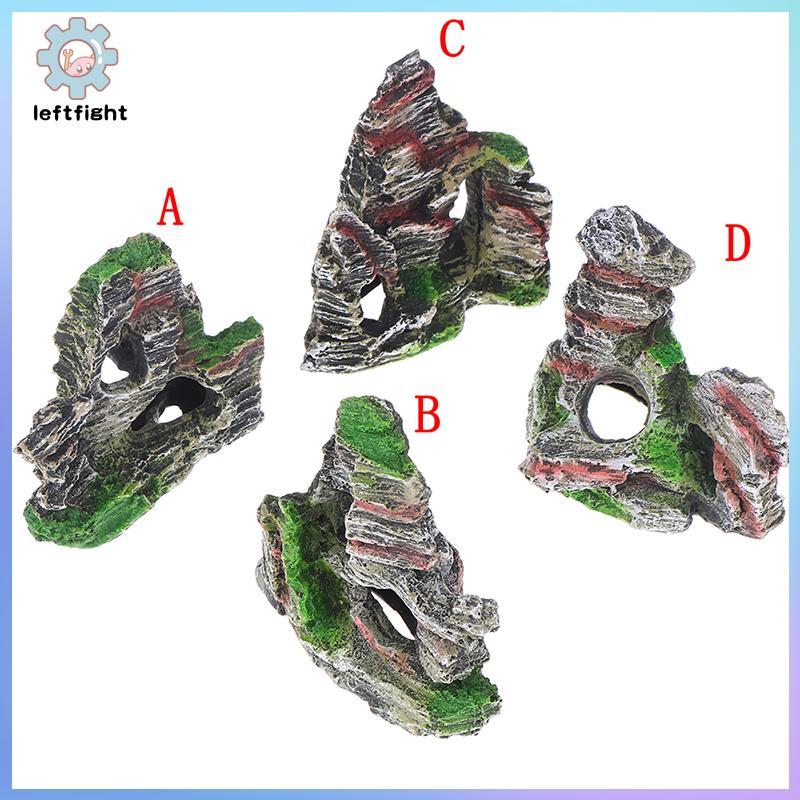 LEFT Mountain View Aquarium Ro Cave Tree Bridge เครื่องประดับถังปลา Roery Decor GHT