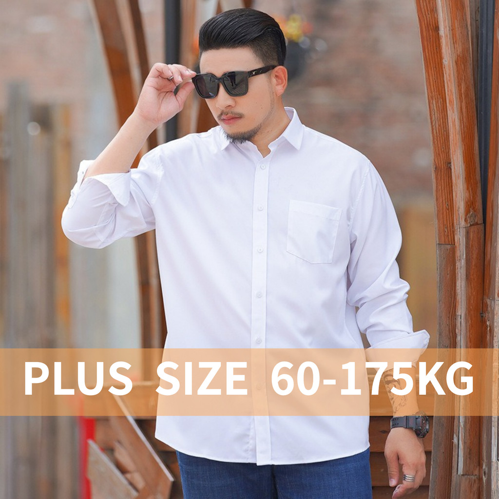 เสื้อเชิ้ตแขนยาวสีขาว ไซส์ใหญ่พิเศษ เหมาะสำหรับการทำงานและโอกาสพิเศษ เช่นงานแต่งงาน