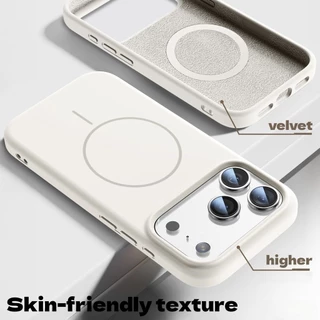ปลอกหรูหราเคลือบป้องกันลายนิ้วมือแม่เหล็กซิลิโคนอ่อนนุ่มเคสโทรศัพท์พร้อมเชือกเส้นเล็กสําหรับ iPhone 17 16 Pro Max 16plus สายรัดเคสอากาศ 17pro ซิลิโคน